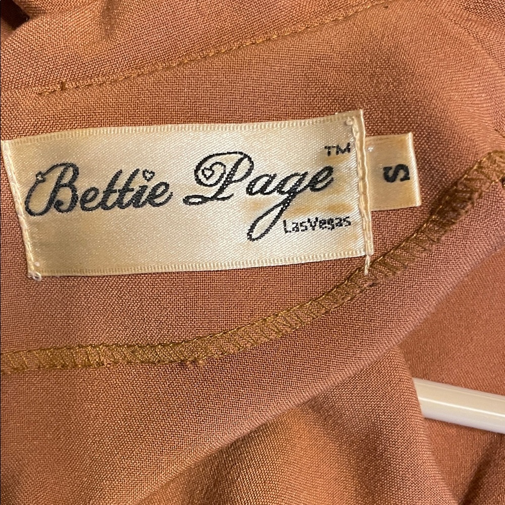 Elegant Brown Bettie Page Dress - Picture 5 of 6